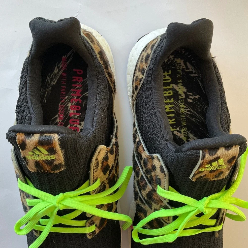Adidas Ultraboost DNA Leopard Neon Pony Hair Shoes FZ2731 Men10.5 Women 11.5 NIB